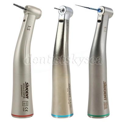 Dental Winkelstück mit Licht Rot 1:5 4:1 Contra Angle Handstück Rot Blau Grün