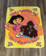 Y2K 2000's NICKELODEON NICK JR. DORA THE EXPLORER BLANKET FLORAL and hoodie