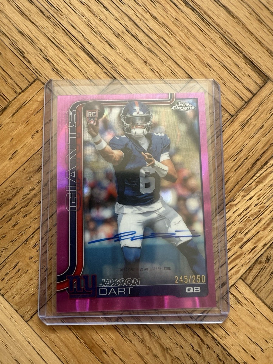 JAXSON DART 2025 TOPPS CHROME PURPLE ROOKIE AUTO /250 #RA-JD