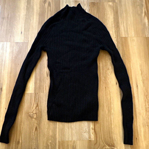 Philosophy Republic Clothing Black Rib-Knit Turtleneck Sweater XS Petite