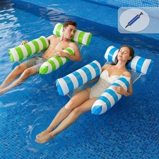 2 Pack Inflatable Pool Floats Adult Pool Hammock Chair Floaties for Adults
