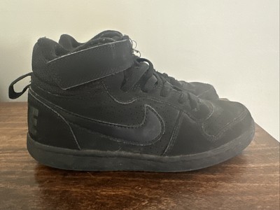 Nike Court Borough Mid (PSV) Black Kids Boy's Sneakers-Sz 1Y [I5]