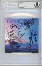 FULL BAND SIGNED Styx AUTOGRAPH Circling From Above CD Book BAS Beckett COA