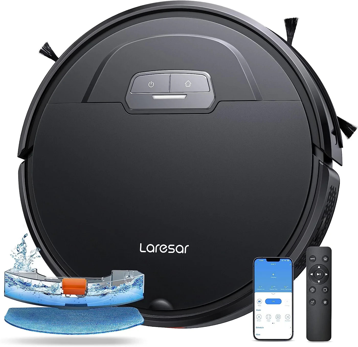 Laresar EVOL3  Robot Vacuum Cleaner with Mop - 180mins Runtime - Carpet & Floors