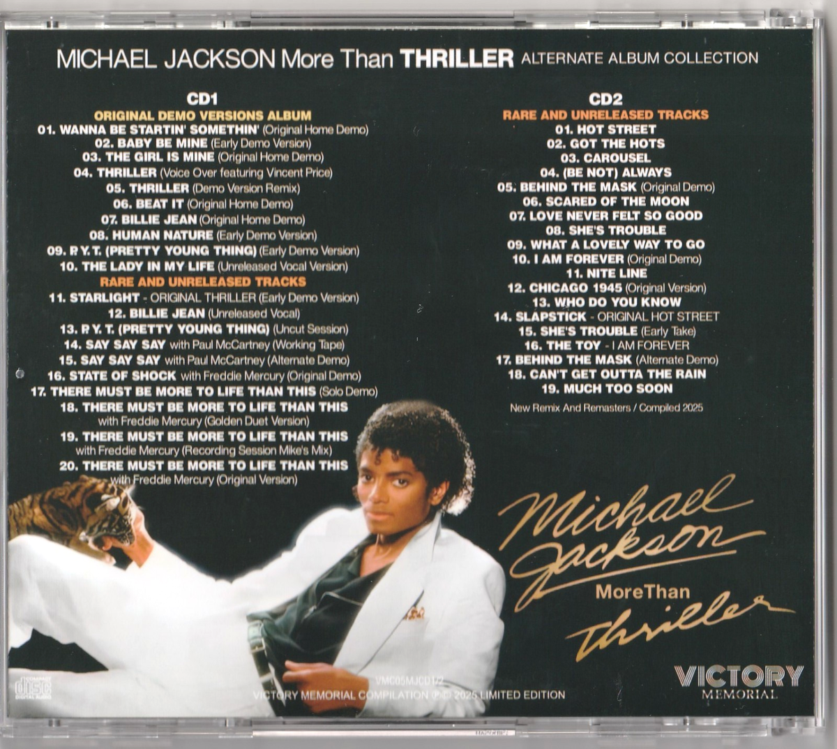 MICHAEL JACKSON / MORE THAN THRILLER ORIGINAL DEMO VERSIONS + RARE