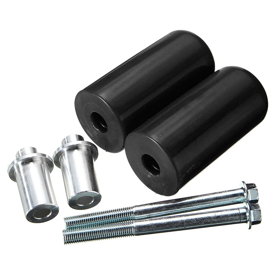 Black Universal Motorcycle Frame Sliders Anti Crash Protector For Yamaha Suzuki Foto 3 de 4