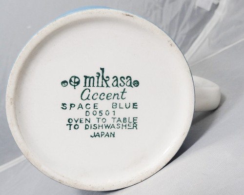 SPACE BLUE D0501 ACCENT von Mikasa Becher 3,75" hoch NEU NIE BENUTZT Made in Japan - Bild 5 von 6