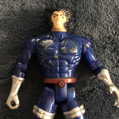 1994 Wolverine Marvel X-MEN Toy Biz Action Figure Blue & Gray 5" Loose - Picture 6 of 8