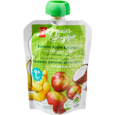 4-Pack PC Organics Banana, Apple and Mango Baby Food