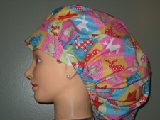 Surgical Scrub Hats/Caps Christmas Quilt
