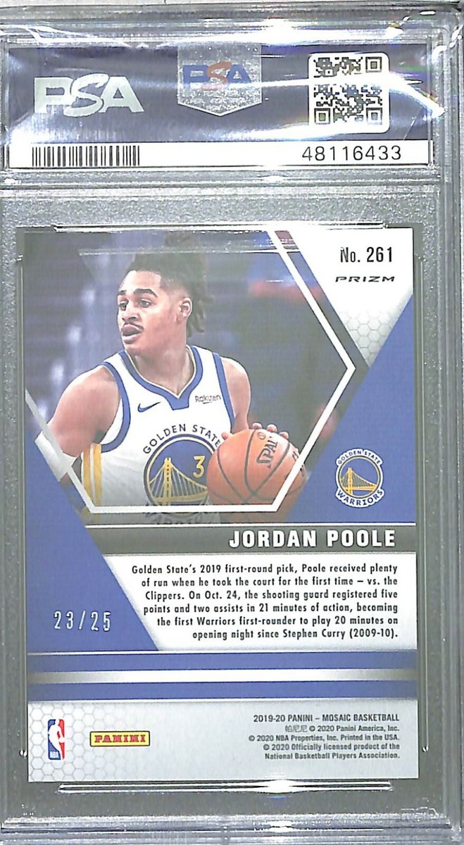 2019-20 Panini Mosaic Orange NBA Debut #261 Jordan Poole No 23 of