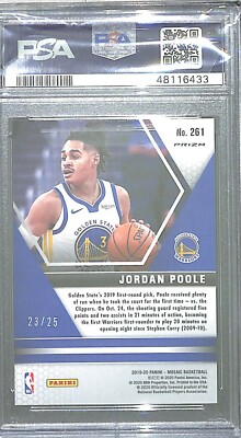 2019-20 Panini Mosaic Orange NBA Debut #261 Jordan Poole No 23 of