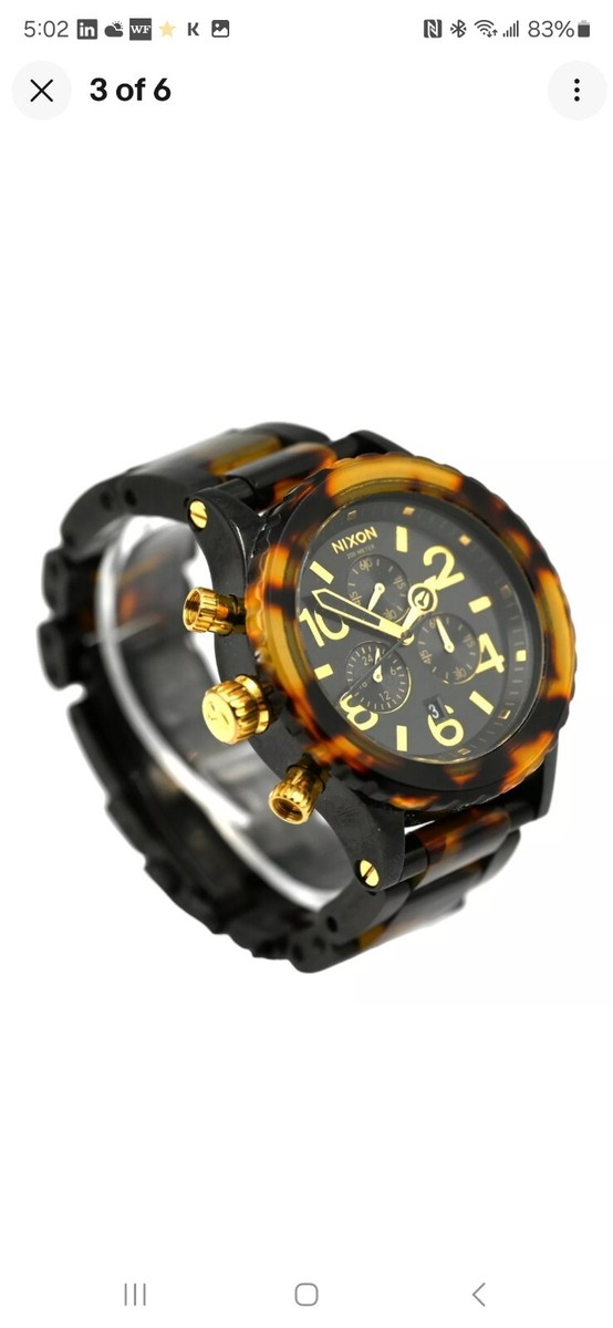 Nixon NIXON watch 42-20 CHRONO A037-679 ALL BLACK TORTOISE