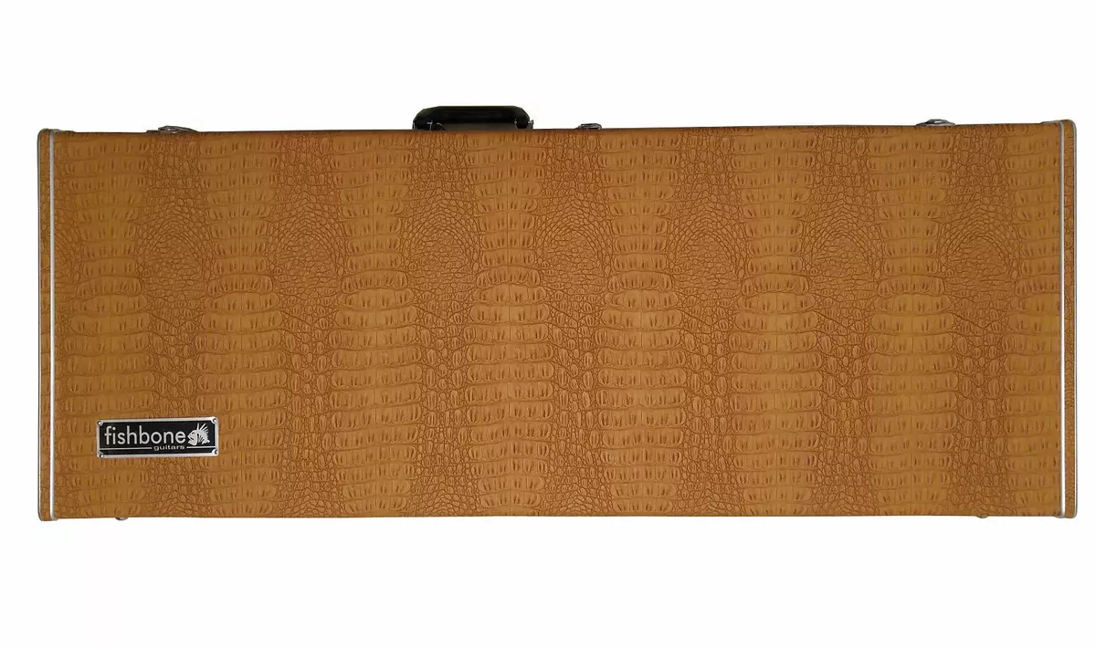 fishbone Alligator Brown Strat Tele Electric Guitar Hardshell Case