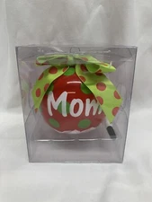 Personalized "Mom Knows Best" Red-Green Christmas Ornament