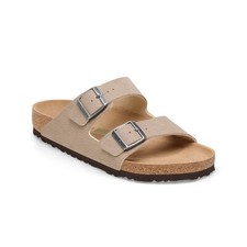 Birkenstock Arizona Vegan Synthetic Taupe/Brown Men's Sandals 1025779
