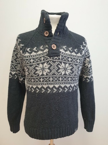 NN739 MENS FAT FACE BLACK WHITE 1/4 