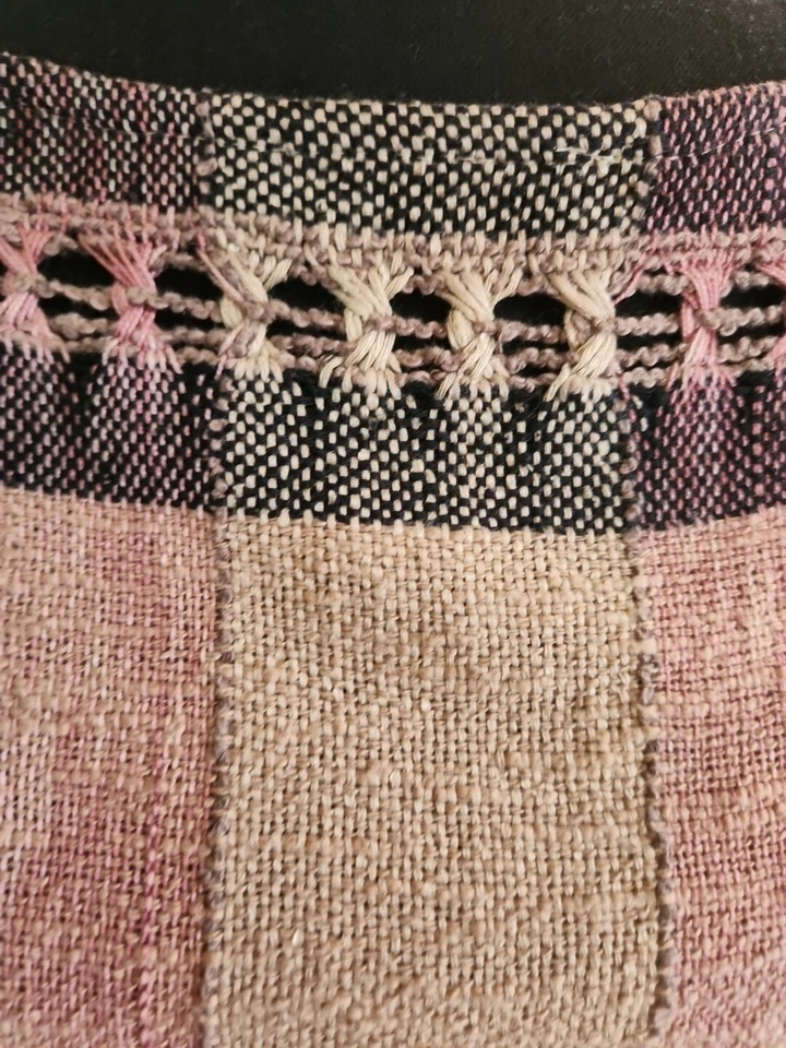 Vestido de artista vintage Roberta Bakersville NC talla S/M tejido a mano Ikat Art-to-Wear Foto 2 de 4