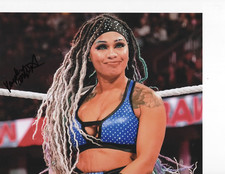WWE KAYDEN CARTER SIGNED IN THE RING 8X10