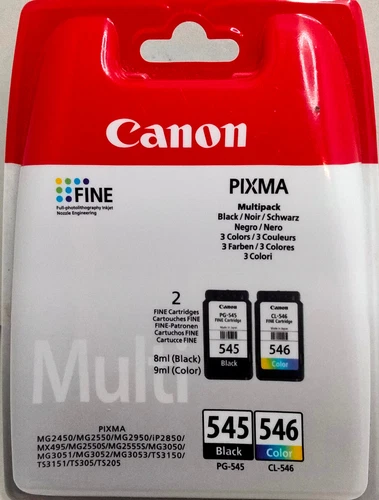 Canon PG-545 + CL-546, Black / Color 545 546, NEW / OVP Original Genuine