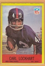 1967 PHILADELPHIA FOOTBALL CARL LOCKHART #115 GIANTS EXMT *75429
