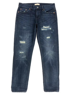 Uniqlo Womens Jeans 26 Mid Rise Slim Boyfriend Selvedge