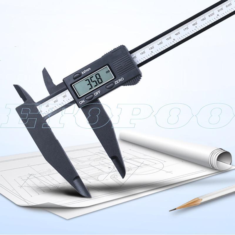 0‑300mm/12inch LCD Digital Caliper Carbon Ruler Vernier Caliper With ...