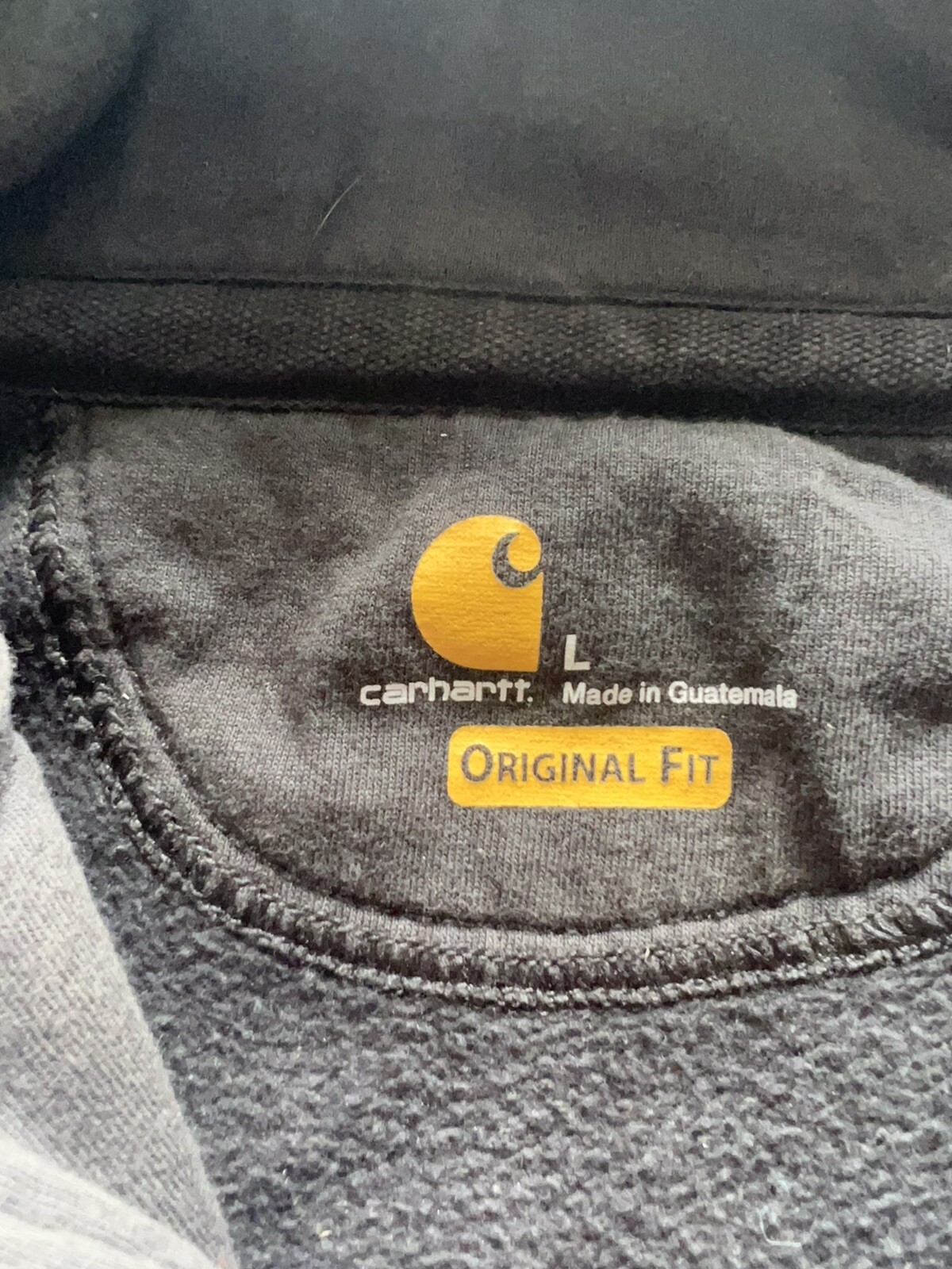 Large black Carhartt rain defender quarter zip hoodie Gem