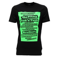 2338AB boys jersey BOY DSQUARED2 cotton black green neon t-shirt