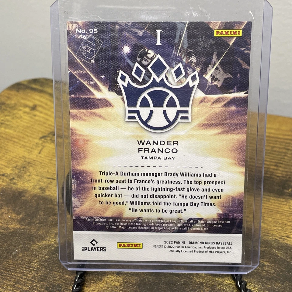 2022 Panini Diamond Kings Wander Franco Rookie Card Level 1 #95 Tampa Bay Rays - Image 4 of 4