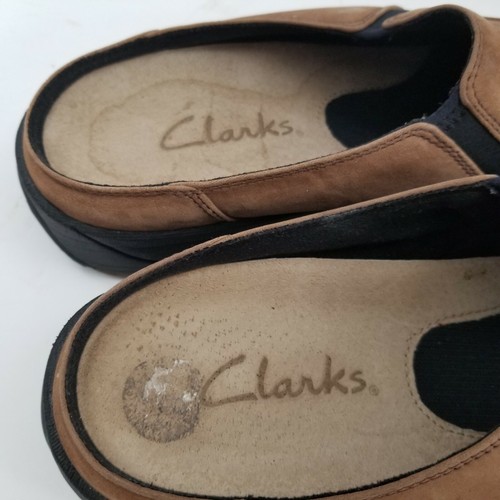 Clarks Brown Suede Slip On Loafers Womens Sz 9 - Picture 5 of 9