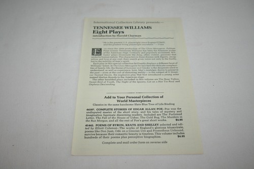 ICL Eight Plays TENNESSEE WILLIAMS 1979 International Collectors Library NR MINT - Picture 5 of 9