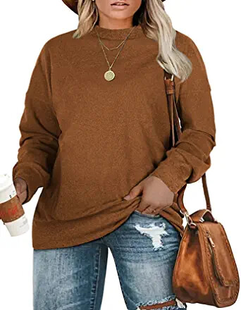 Crewneck Tunic Sweatshirts Oversized 