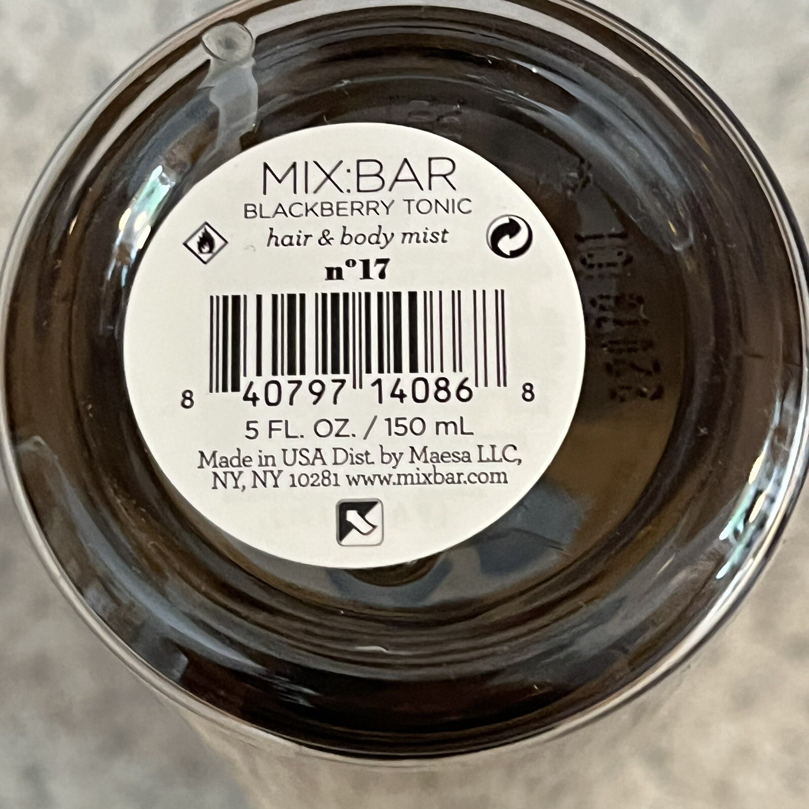 Mix Bar Blackberry Tonic Hair & Body Mist 5 Fl Oz Perfume