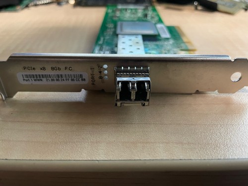 QLE2560-HP QLogic SanBlade 8Gb FC Single Port PCI-e HBA FH + 1x 8G Transceiver - Picture 2 of 3