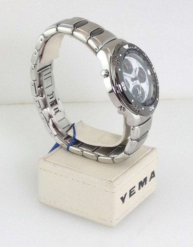 YEMA BY SEIKO YM 227 Men's FLYGRAF Two-tone Alarm-Chronograph Watch NIB 10-ATM - Picture 4 of 8