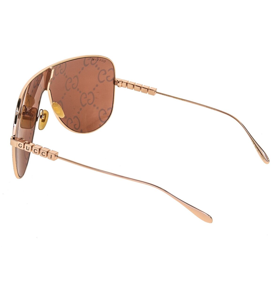 GUCCI 1436 Rose Gold Red Print Mirror Gg1436S Aviator Mask GUCCI 1436 Rose Gold Red Print Mirror Gg1436S Aviator Mask