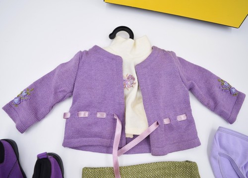 American Girl 2002 Go Anywhere Outfit Retired Purple Sweater Outfit COMPLETE NEW - Picture 8 of 21