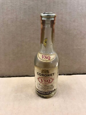 Vintage Coronet VSQ Fine Brandy Empty Mini Bottle