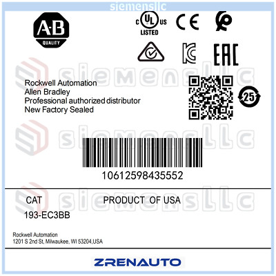193-EC3BB AB E3 Plus 3-15 A Overload Relay Spot Goods  #PLY0