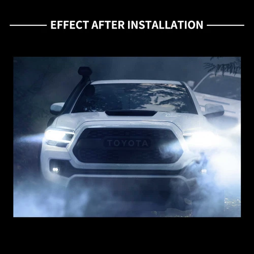 For 2016-23 Toyota Tacoma Pair Black Housing LED Tube Reflector Headlights RH+LH - Foto 8 di 10