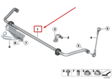 BMW 2 F23 FRONT STABILIZER W/RUBBER MOUNTING 31306869291 6869291 NO DUTY TO 🇺🇸
