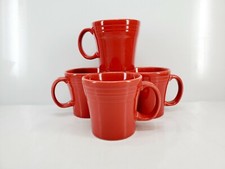 Set Lot 4 TAPERED MUG scarlet red FIESTA WARE 15 OZ new