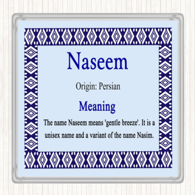 Naseem Name Bedeutung Getränke Matte Untersetzer Blau