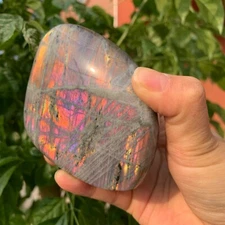 500g Flash Purple Labradorite Free Form Crystal Quartz Decor Healing Reiki 82mm