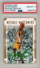 Kevin Durant 2007-08 Fleer Hot Prospects Autograph RC #NN-1 PSA/DNA 10 (Green)