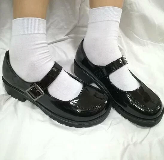 Womens Cute Lolita Mary Janes Strap Low Heels Flats Round Toe