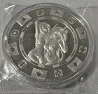 Sexy Poker Gals Two Is Better 1  Oz .999 Fine Silver Art Round Casino Poker Chip