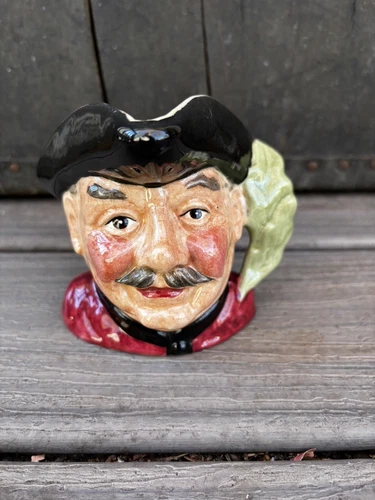 Vtg Staffordshire Chelsea Pensioner Character Toby Mug Cup Pitcher England 4.25"