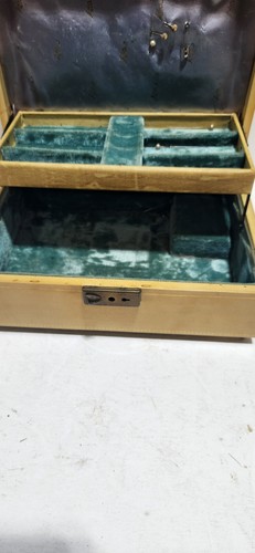 Vtg Thorens Switzerland Music Jewelry Box Green lined - Some Enchanted Evening - Picture 4 of 8